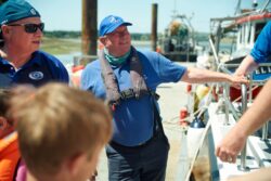 Our Whale and Wildlife Tour guests onboarding before departure from Courtmacsherry pier