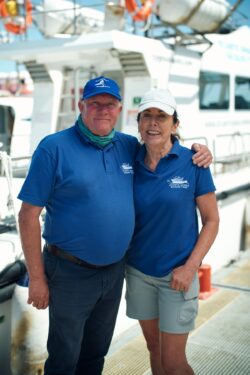 Atlantic Whale & Wildlife Tours Owners - Mark & Patricia Gannon at Courtmacsherry Pier